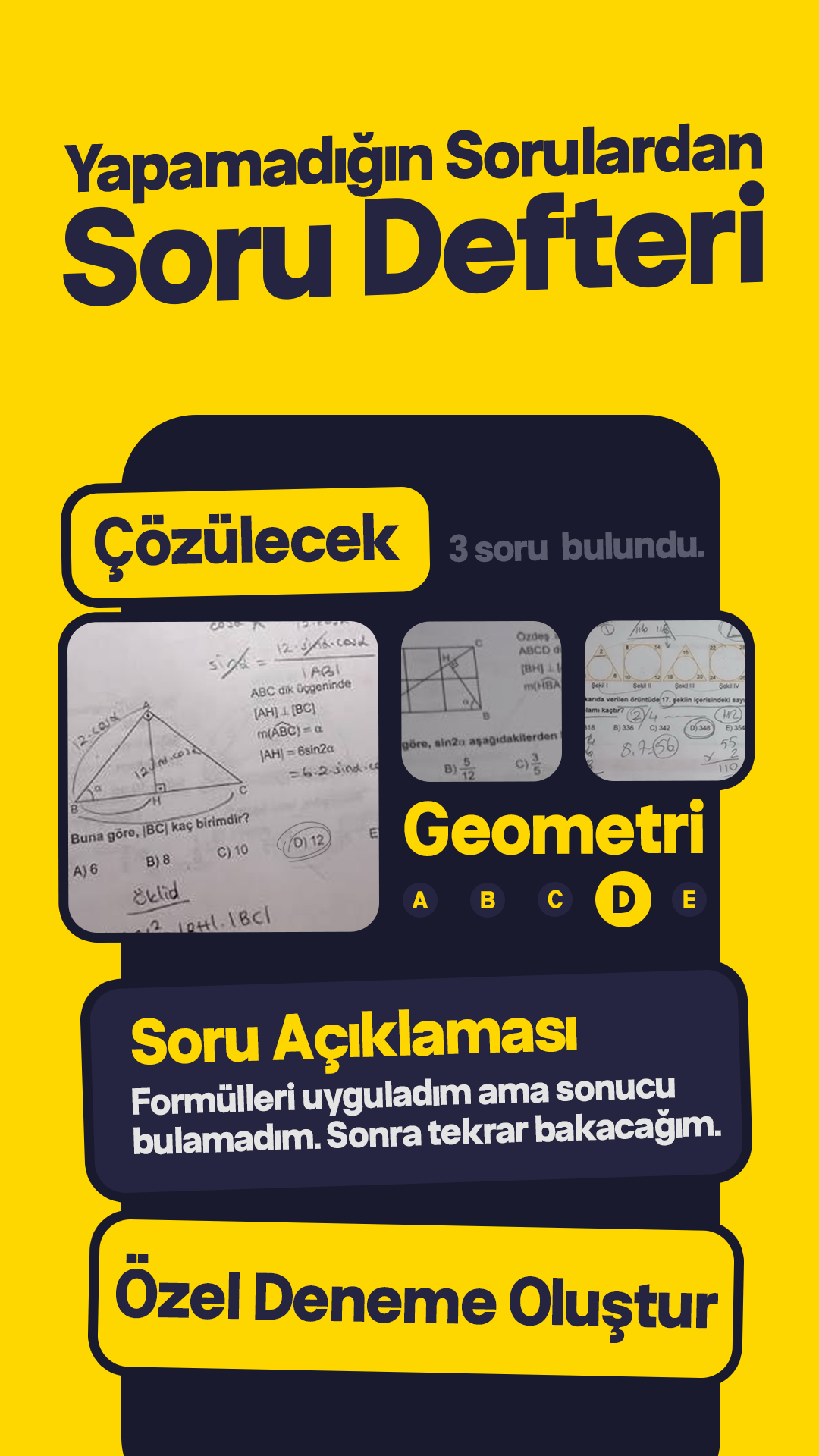Soru Defteri ve Yanlış Arşivi