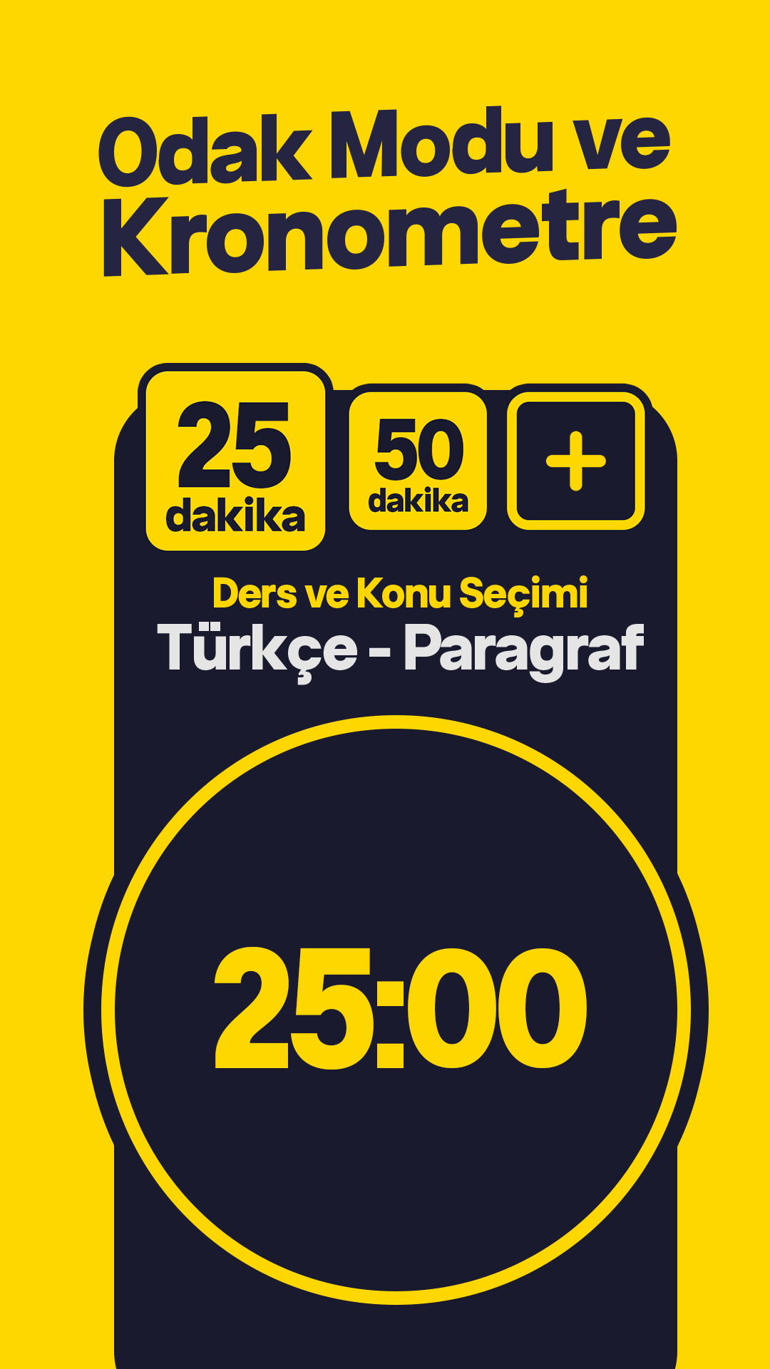 Odak Modu ve Pomodoro Kronometresi